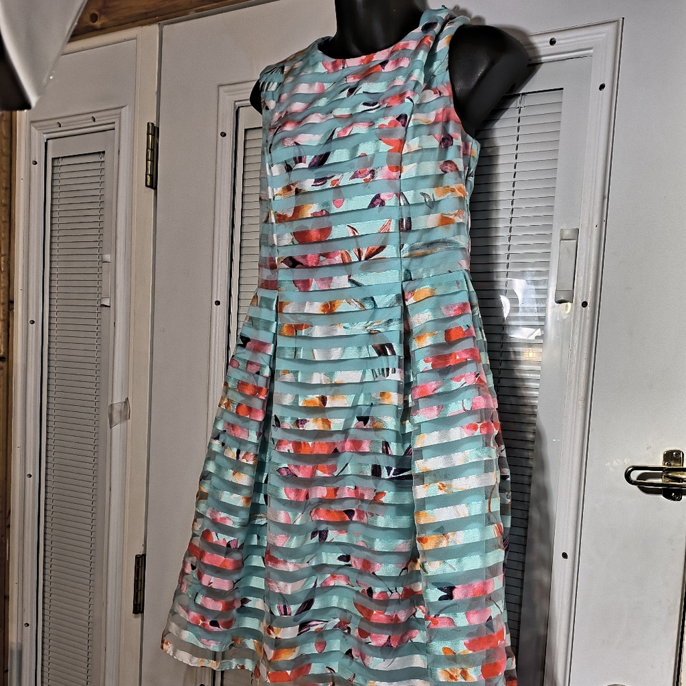 Sandra Darren Multicolor Striped Mini Dress (4)